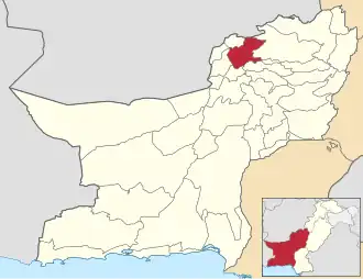موقعیت ناحیه پیشین در نقشه