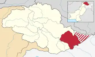 موقعیت ناحیه گانچهی در نقشه