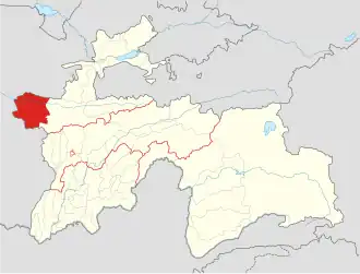 موقعیت ناحیهٔ پنجکنت در تاجیکستان