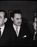عکس فرانکو آلبینی توسط پائولو مونتی در جایزۀ پرگار طلا، میلان، در حدود ۱۹۶۰ میلادی