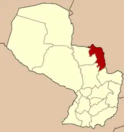 Amambay shown in red