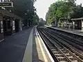 Looking south from the eastbound platform (in the eastbound direction)
