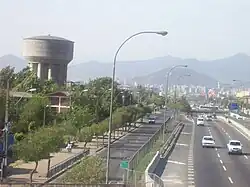 In the background the Cerro San Cristobal