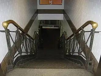 One of the last remnants of the original Penn Station, a staircase between tracks 3 and 4