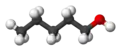 Ball and stick model of 1-pentanol