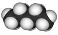 Spacefill model of pentane