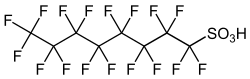 پرفلوئورواکتان‌سولفونیک اسید،  a surfactant and a controversial pollutant.