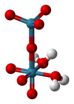 Ball-and-stick model of the perrhenic acid molecule