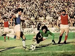 تصویری از دیدار دو تیم تاج و پرسپولیس (شهرآورد تهران) در ورزشگاه امجدیه
