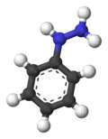 Ball-and-stick model of phenylhydrazine