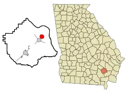 Location in Pierce County and the state of جورجیا