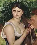 دختری که موهایش را می‌بافد (سوزان والادون), ۱۸۸۵