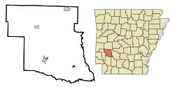 Location in Pike County and the state of آرکانزاس