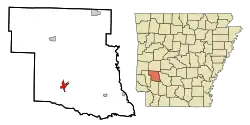 Location in Pike County and the state of آرکانزاس