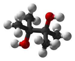 Ball-and-stick model of pinacol