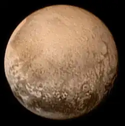 Pluto as viewed by افق‌های نو(۱۱ ژوئیه ۲۰۱۵).
