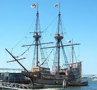 Mayflower II at State Pier in Plymouth, Massachusetts, 2006