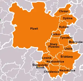 Municipalities of Plzeň-City District