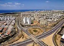 View of South Netanya from Poleg neighbourhood