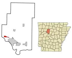 Location in Pope County and the state of آرکانزاس