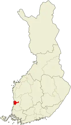 Location of Pori in فنلاند
