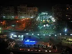 Port Said, and the entrance to the Suez Canal, viewed from the ایستگاه فضایی بینالمللی
