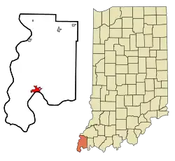 Location in the state of ایندیانا