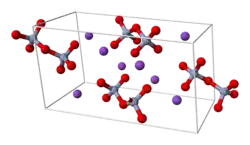 Unit cell of potassium dichromate