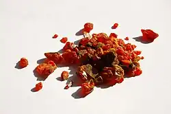 Crystals of potassium ferricyanide