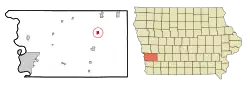 Location of Hancock, Iowa