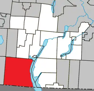 Location within Memphrémagog Regional County Municipality.