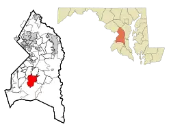Location of Clinton, Maryland