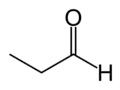 Skeletal structure of propanal