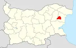 موقعیت شهرستان پرووادیا در نقشه