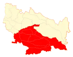 Location in the Ñuble Region