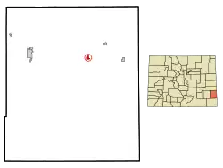 Location in Prowers County and the state of کلرادو