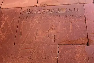 Graffiti of Prince Pückler-Muskau