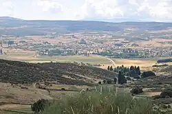 San Martín de la Vega del Alberche from the Mountain pass of Chía, Ávila province, Spain