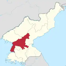 موقعیت استان پیونگان جنوبی