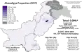 Ahmadiyya proportion of each Pakistani District of each Pakistani District as of the 2017 Pakistan Census