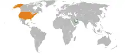 نقشهٔ مکاننمای Qatar و USA