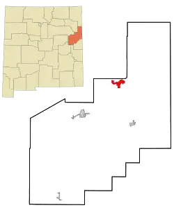 Location of Logan, New Mexico