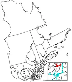 Location of Terrebonne in Quebec