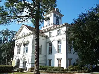 Brooks County Courthouse in کوئیتمن، جورجیا