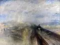باران، بخار و سرعت - راه‌آهن بزرگ غربی.رنگ روغن روی بوم، ۱۸۴۴.