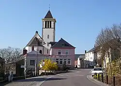 The town center and the church