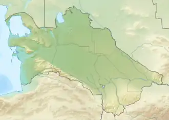 عشق‌آباد در ترکمنستان واقع شده