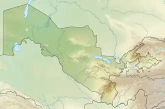 ورخشه در ازبکستان واقع شده
