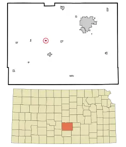 Location of Abbyville, Kansas
