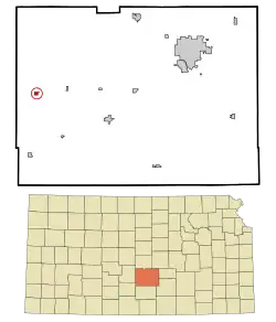 Location of Sylvia, Kansas